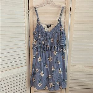 HOMAGE Blue and White Striped Dress